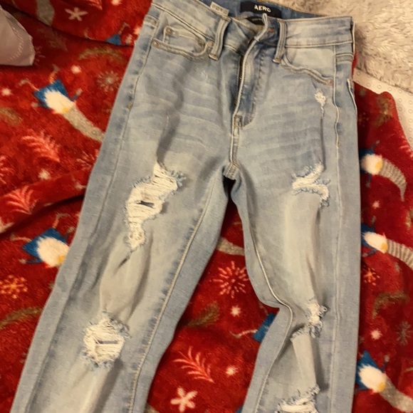 Light blue, ripped skinny jeans - Picture 3 of 3